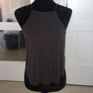 Urban Outfitters Black/Grey Flowy High-Cut Top 🖤